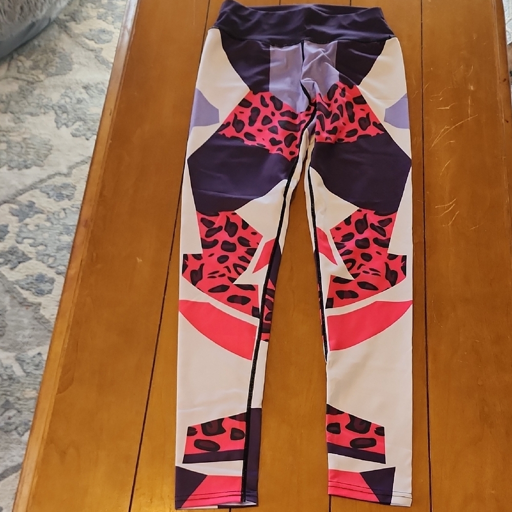 Leopard Print Leggings - Pink & Purple